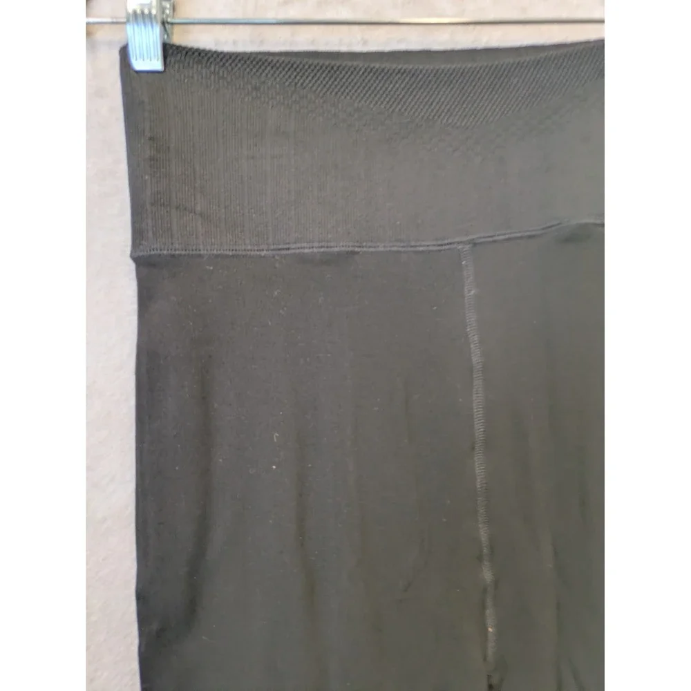 NEW Lemon Fleece Lined Tights Women's L/XL Black Stirrup Body Sculpting‎ Opaque